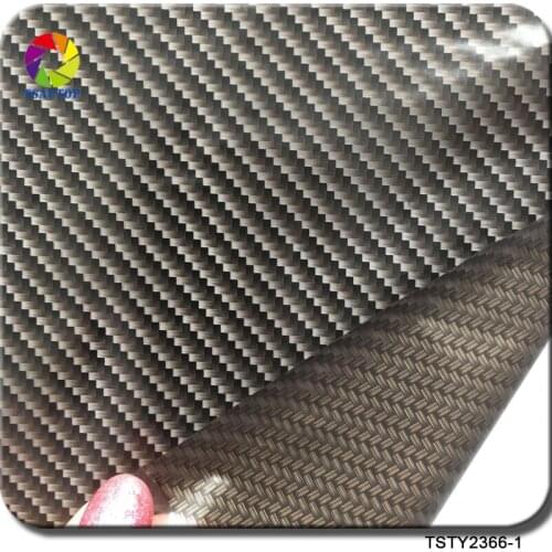 Free shipping 0.5m*2m/10m black and little gold carbon fiber TSTY2366-1 hydrographics dipping film water transfer printing film