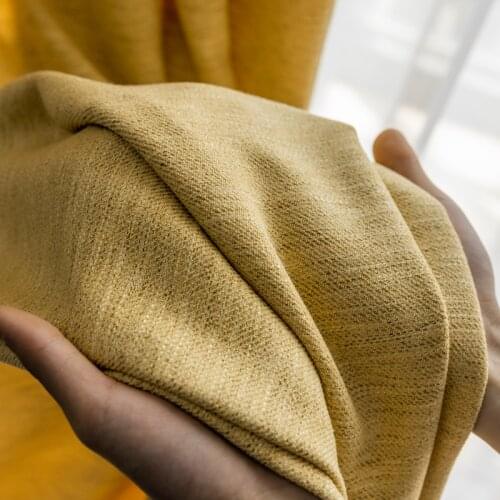 Simple Modern Nordic American Country Cotton and Linen Curtains for Bedroom Living Room Study Custom Blackout Curtains