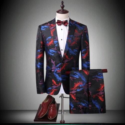 With Pants Groom Mens Suit Singer Jacket Important Party Single Button Slim Fit Tuxedos Dress Wedding Suits For Men 86500