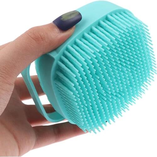 Silicone Bath Brush Scrubber Dispenser Multifunction Bathroom For Babies Body Cleaning