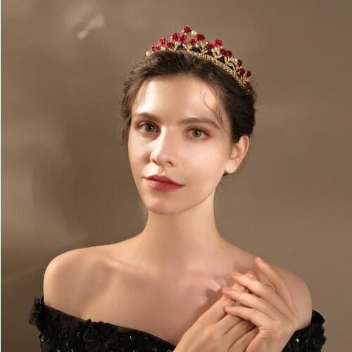 Bridal Crown Headwear Luxury Alloy Rhinestones Inlaid Headband for Female Wedding Birthday Hair Accessories BN