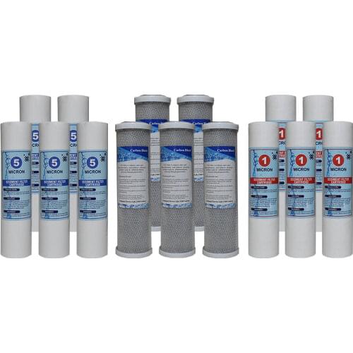 Water Systems Replacement Pre-Filter X5 3 Stage Whole House Water Filter PP Sediment CTO Block Filter Cartridge Reverse osmosis