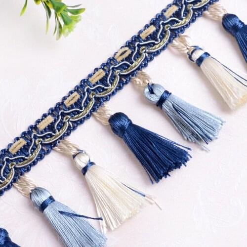 High Quality 11 Yards/lot Lace Trim Tassel Fringe DIY Decoration Dress Curtain Lace Ribbon