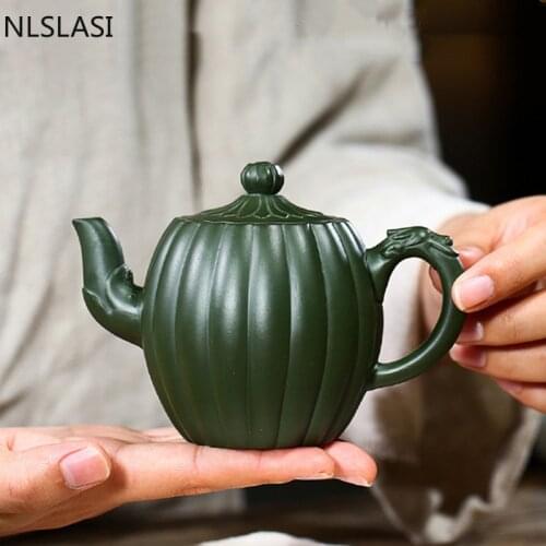 Yixing Boutique Tea Pots Handmade Purple Clay Teapots Raw ore Green mud Beauty Kettle Tea Ceremony Customized Gifts 220ml