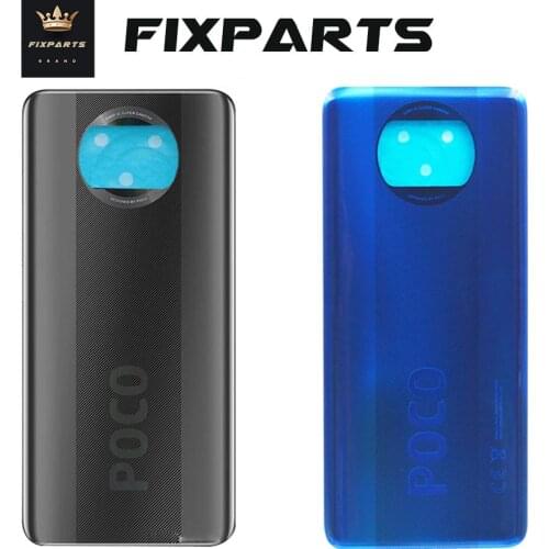Back Glass Cover For Xiaomi Poco X3 Battery Cover Rear Door Housing Case Panel Replacement For Poco X3 MZB07Z0IN Battery Cover