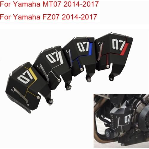 MT07 MT 07 Water Coolant Recovery Tank Shielding Guard Frame Radiator Side Cover Protector For Yamaha MT-07 FZ-07 MT FZ 07 14-17