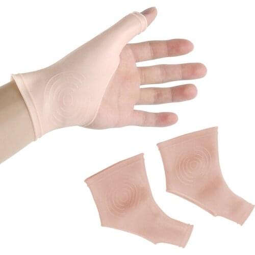 1Pair Golfer Silicone Gel Thumb Wrist Carpal Tunnel Support Therapy Gloves Tenosynovitis Spasms Rheumatism Arthritis Pain Relief