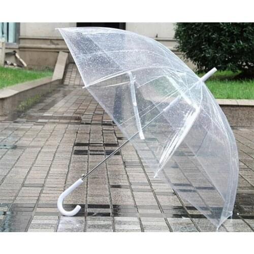 100pcs/lot Apollo umbrella Thicken Windproof Transparent Bubble Deep Dome umbrella