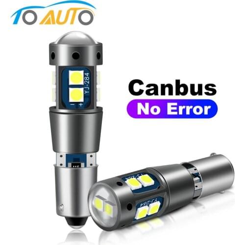2pcs Canbus Error Free BA9S BAX9S BAY9S Led Bulb H21W T4W 10SMD 3030 Chips Turn Signal Light Dashboard Bulb Car Reverse Lights