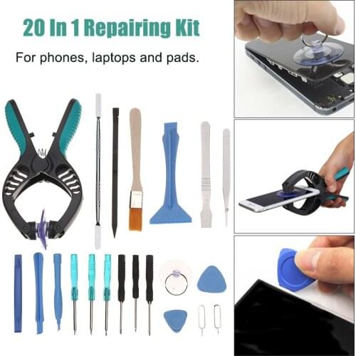 20 In 1 Mobile Cell Phone Repair Tools Kit Pry Opening Tool Screwdriver Set For iPhone X 8 7 6S 6P For Samsung Hand Tools Set