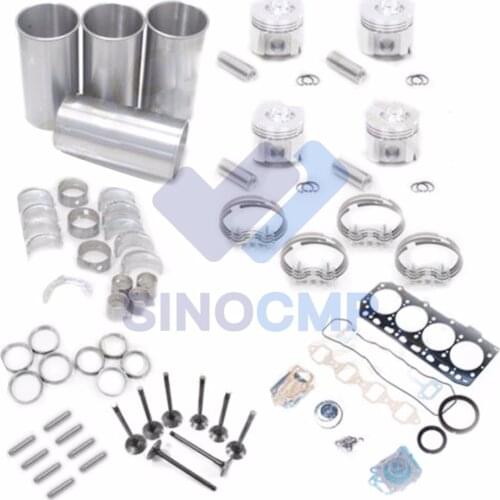 4TNE98 Engine Overhaul Rebuild Kit For Forklift RO60 VIO70 Excavator & TL130 Skid Loader Engine Piston Liners Bearing set Valve