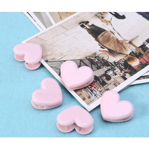 5 pieces of heart-shaped Bulldog clip food bag seal paper document ticket Folder Photo organizer Kitchen Office School Supplies