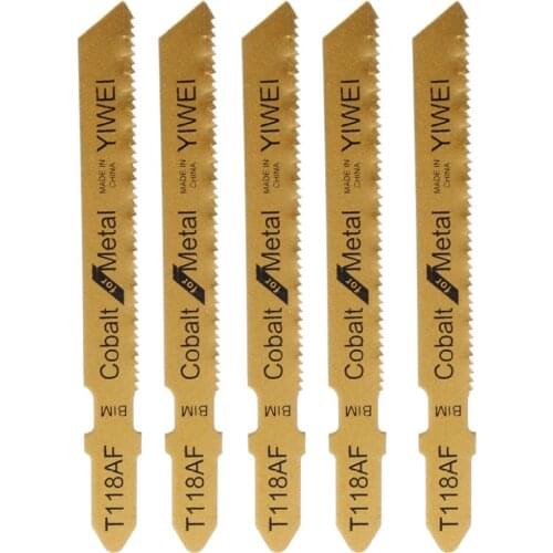 5 Pcs HCS T118AF Jig Saw Blades Wood Metal Fast Cutting Reciprocating Saw Blade