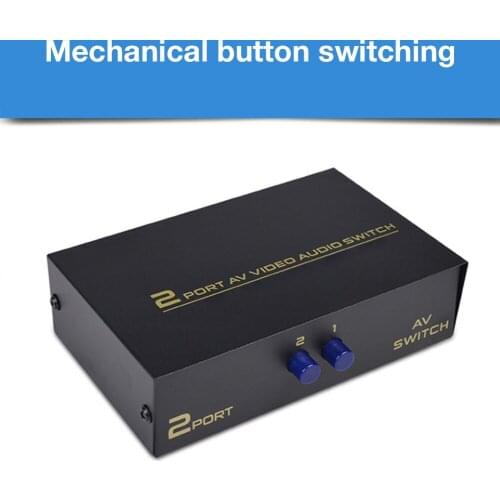 AV Switcher 2 into 1 Audio and Video Switcher 2 cut 1 Audio RCA Switcher
