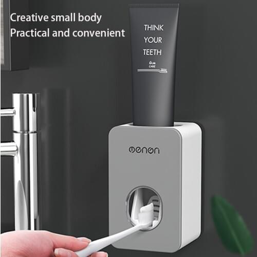 Automatic Toothpaste Squeezers Wall Hanging Free Punching Toothpaste Toothbrush Rack Toothpaste Rack Lazy Squeeze Artifact