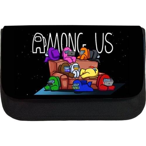 Among Us Game Figure Pen Case Student School Supplies Anime Stationery Box Child Study High-capacity Pencil Bag Christmas Gift