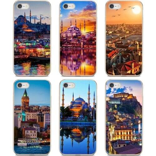 Phone Case For Xiaomi poco X3 nfc F2 Pro M3 Mi 5X 6X Max Mix 1 2 2S 3 Mi5 Mi6 Mi3 Mi4 Pastel night view scene Turkey City