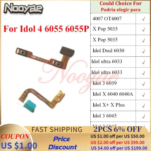 For Alcatel One Touch Idol 3 4 6055 4007 5035 6030 6033 6039 6040 6043 Power On Off Volume Up Down Switch Key Button Flex Cable