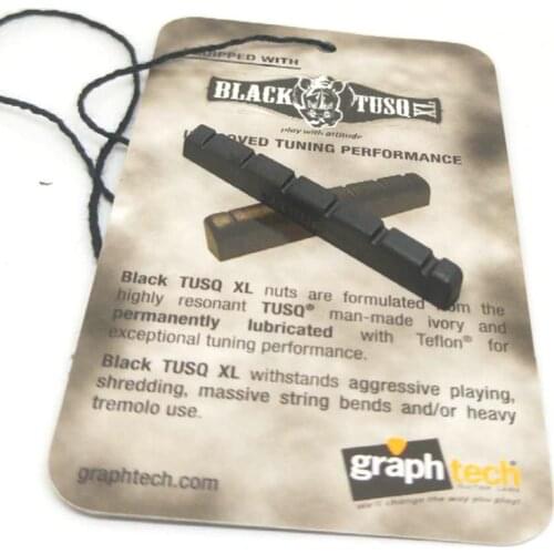 Graph Tech PT-5042-00 TUSQ Nut XL 42mm Pre-Slotted Flat Bottom Guitar Nut for FD ST Electric guitar Black
