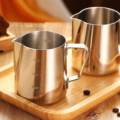 350/550/900 ml Stainless Steel Frothing Pitcher Pull Flower Cup Cappuccino Coffee Milk Mugs Milk Frothers & Latte Art
