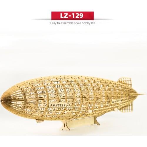 DWH VS36 1:453 Scale D-LZ129 Airship 540mm Length Wooden Static DIY Building Model Educational STEM DIY Building Wooden RC Toys