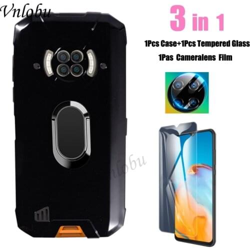Soft Silicone Shockproof Case For Doogee S96 Pro Magnetic Finger Ring Holder Phone Cover Screen Protector Lens Protective Film