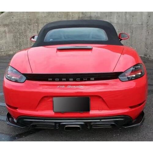 Applicable to Front Rear Spoiler Skirt and Side Vent Tail Kit the Porsche 718 Carbon Fiber Surround Hood