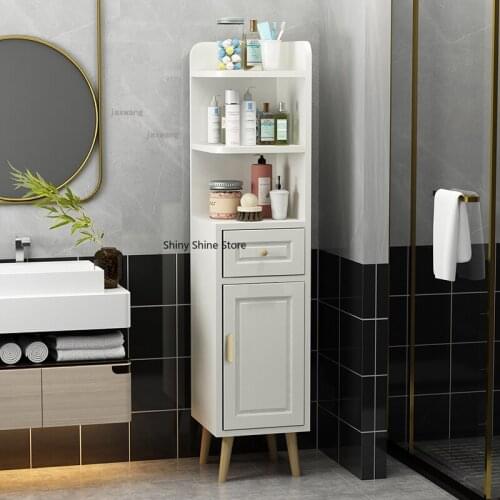 Living Room Balcony Bathroom Shelf Toilet Bedroom Dormitory Organizer Small Apartment Floor Corner Cabinet Hotel Storage Rack jl