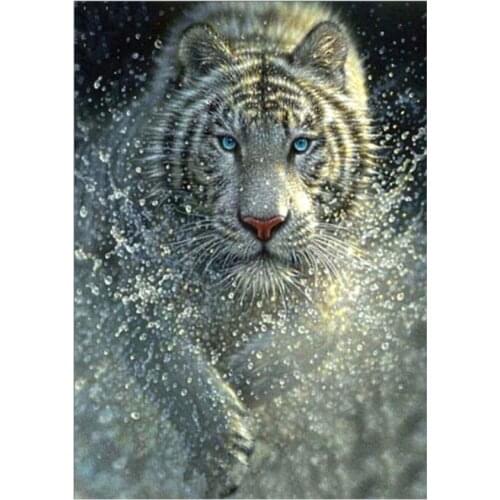 Full square diamond mosaic tigers embroidery painting rhinestone wall sticker decor diamond drawing art needlework handcraft