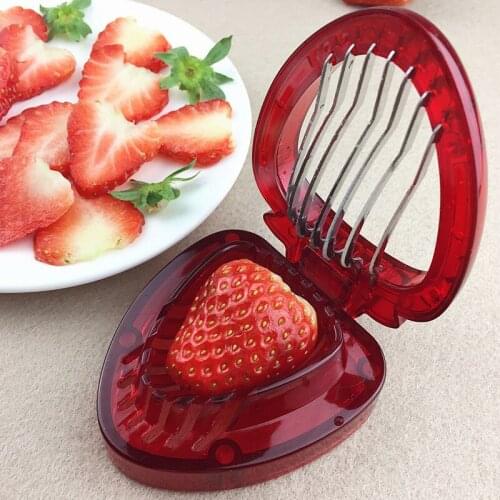 Portable Fruit Divider 430 Stainless Steel Multifunctional Strawberry Slicer Kitchen Supplies Fruit Cutter Fruit Tools