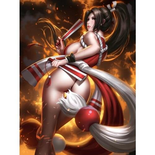 Print silk or canvas THE KING OF FIGHTERS Mai Shiranui art poster 16x24 24x36 inch custom living room bedroom hanging picture