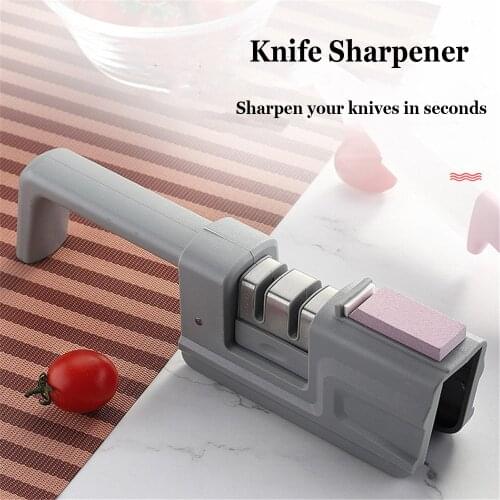 Knife Sharpener 2 Stages Grinding with Whetstone Tungsten Steel Blade and Ceramic Rod for Kitchen Accessories and Tools New