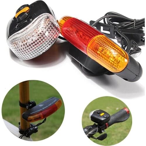 Cool XC-408 Bike Bicycle 7-LED Safety Warning Turn Signal Light Brake Tail Lamp Horn