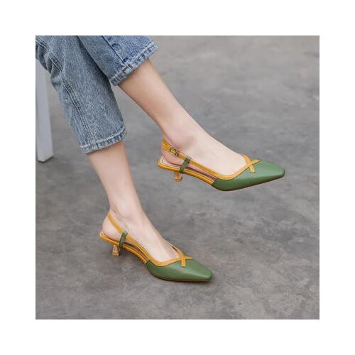 Luxury tacones mujer strange heels for women party wedding pumps summer leather pointed toe sandals escarpins femme