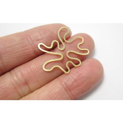 Brass irregular charms 27.5x26.5x0.6mm Brass coral earrings pendant findings -10pcs R1168