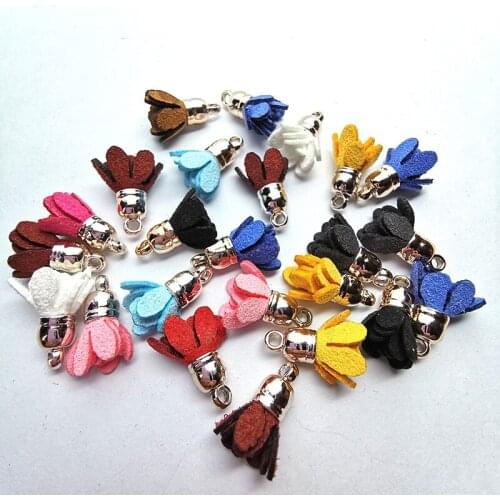 100pcs 16mm*10mm korea diy winter cloth velvet petal earrings part. pendant . for woman jewelry making accessories.2020wholesale