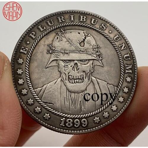 1899 Skeleton Sniper Hobo Nickel Coins USA Morgan Dollar COIN COPY Chief Wanderer Copper coin