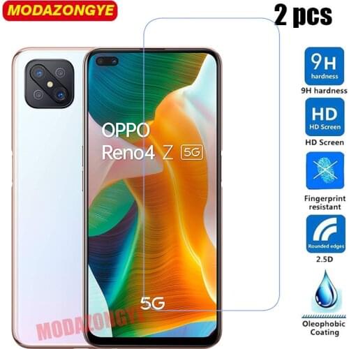 2 pcs For Oppo Reno 4Z 5G Glass Screen Protector Oppo Reno4 Z 4Z 5G Tempered Glass Reno4Z Protective Film