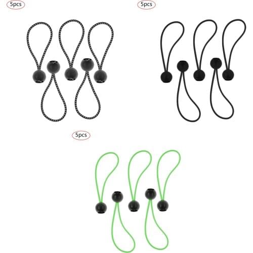 5 Baggage Holder Straps Elastic Tie Down Ball Bungee Cords Travel Tent Canopy Shock Rope Strapping Portable Fixed Fastener Tape