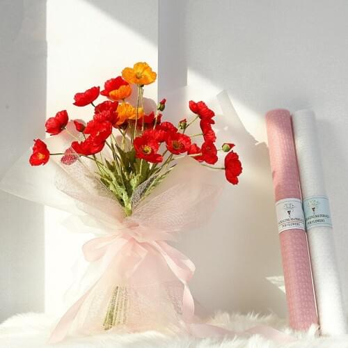 50cm 50yards Mesh Flower Packing Small Bunch Flower Wrapping Paper Gift Packaging Craft Paper Florist Decor Party Home