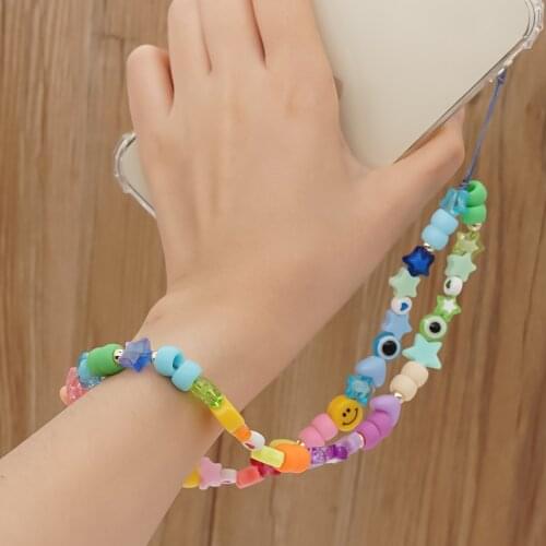Mobile Phone accessories Straps Neck Mobile Phone Straps beads Hanging chain For Phone Mobile phone cord Boho Ornaments