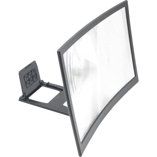 ALLOYSEED L6 12 inch Curved Lens Mobile Phone Screen Amplifier Rack Smartphone 3D Video Movie Magnifier Holder Amplifying Stand