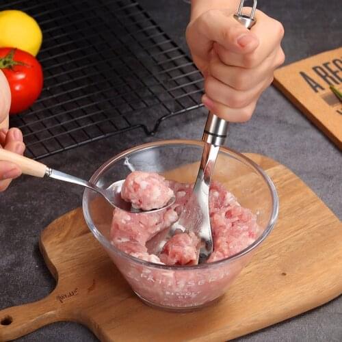Non-Stick Creative Meatball Maker Meatball Spoon Stainless steel Meat Ball Mold Maker Kitchen Gadget Meat Tools