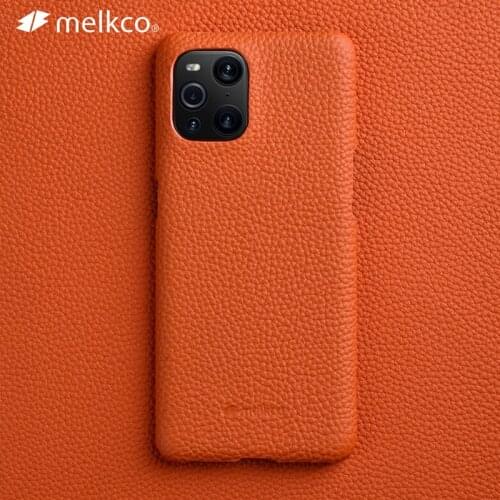 Melkco Official Original Premium Genuine Leather Case for OPPO Find X3 Pro Luxury Fashion Business Cowhide Phone Cases Cover