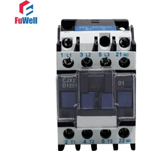 CJX2-1201 AC Contactor 24V 36V 48V 110V 220V 380V Coil Voltage Contactor NC Normal Closed 12A Alternating Current Contactor