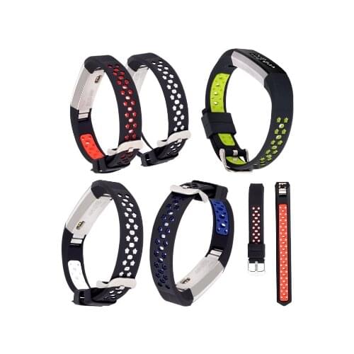 For Fibit alta dual color silicone strap for Fitbit Alta HR smart watch frontier / classic replacement strap wristband accessory