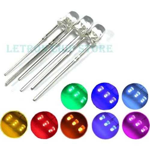 F3 Ultra Bright 3MM Round Water Clear Green Yellow Blue Warm White Red Pink Purple UV Orange LED Light Lamp Emitting Diode Dides