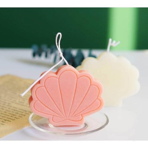 DIY Handemade Mould Silicone Candle Mold Geometric Conch Office Decoration DIY Clay Cementsilica Silicone Mold