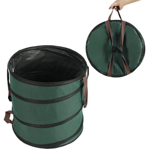 Yard Fallen Leaf Collection Container Garden Bag Drawstring Pocket Waterproof 1PC Heavy Duty Home Courtyard Garbage Storage Bags