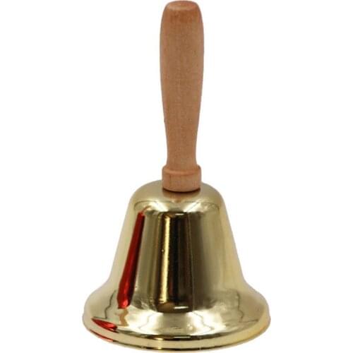 Metal Bells Christmas Products Hand Ring Multipurpose Festival Party Handheld Alloy Iron Art Wooden Handle Xmas Rattles